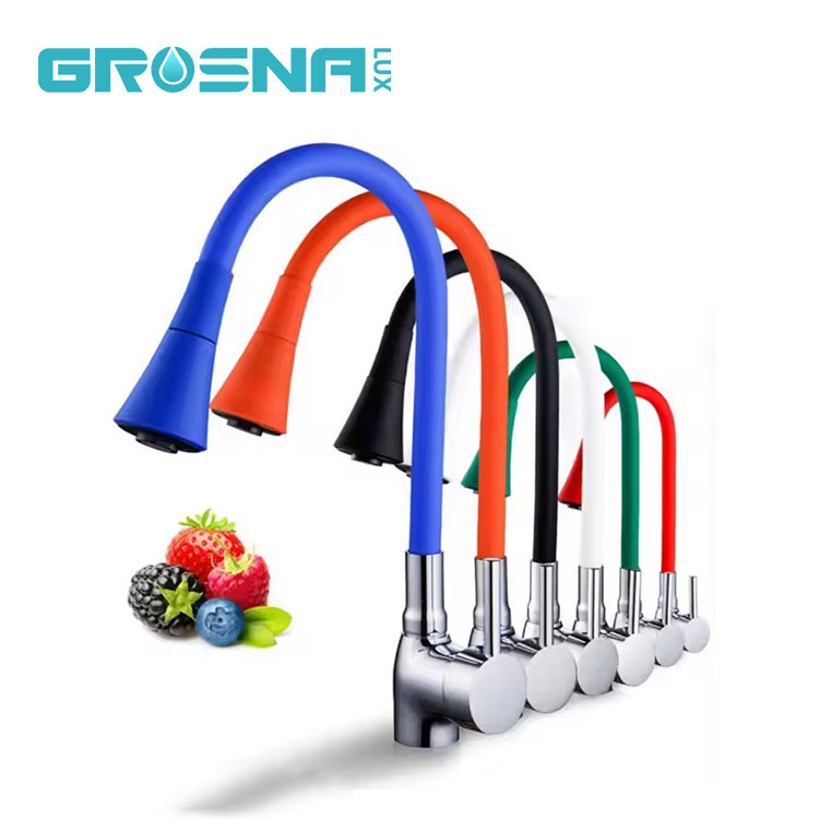 Смеситель для кухнис гиким изливом